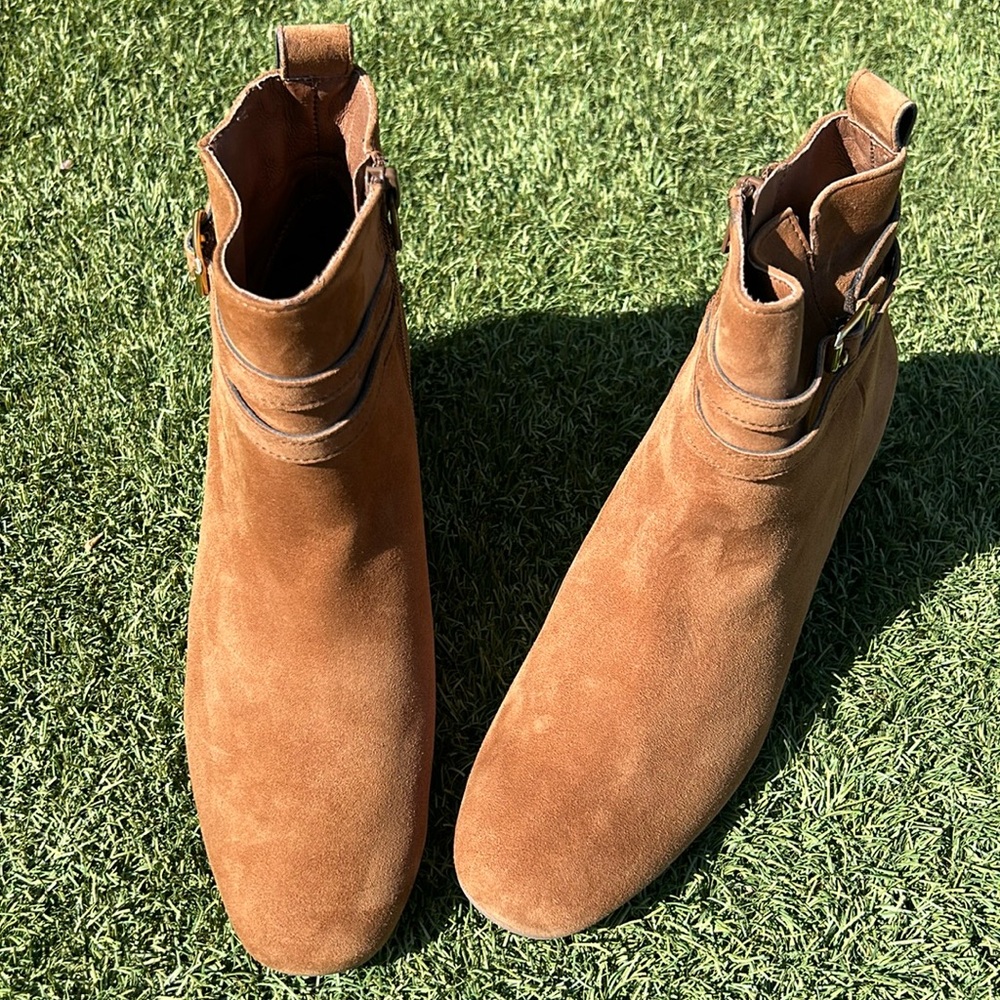 NWOB Paul Green Sydney Boots Toffee Suede Size Women’s 7.5